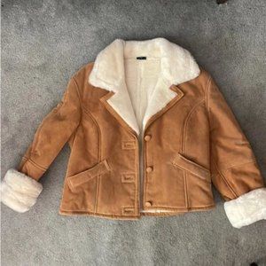 SOFT & WARM! Genuine Leather Jacket with Shearling lining. Small